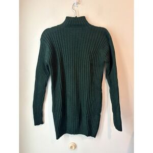 Vintage Harold's 100% Wool Ribbed Turtleneck Sweater Green S‎